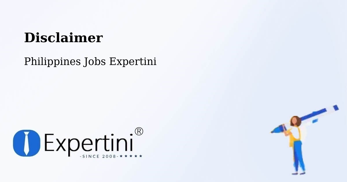Disclaimer – Camalig - Philippines Jobs Expertini