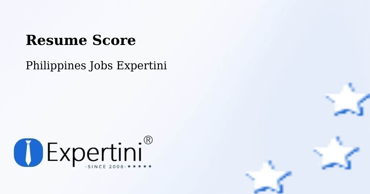 Resume Score & Job Description Match Tool – Camalig - Philippines Jobs Expertini